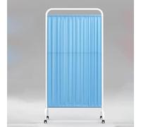 Portable Privacy Screen, Room Divider, Medical Privacy Screen With Wheels, Folding & Rolling Room Divider For Health Room Cubicle Clinic Salon, Bed Partition With Rounded (Size:4panel,Color:Blue)