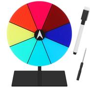 Portable Prize Wheel, 8 Slots Color Spin Fortune Wheel, Spinner Top Roulette Wheel with Marker Pen, Tabletop Roulette Spinnings Wheel with Screwdriver, Spinnings Game Wheel for Discount Carnival Party