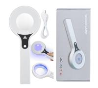 Portable Professional Woods Lamp Skin Analyzer, Facial Magnifying Tool for Esthetician/Skin Testing/Pets Urine Detector, Household Skin Diagnostic Lamp,Visual Lens Magnification: 3 Time
