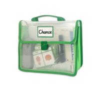 Portable Project Case Handheld Book Bag Clear Label Window Clear File Document Storage for Student 31x5.5x23cm Organizer File Box with Handle Waterproof