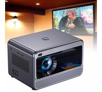 Portable Projector, 2.4G+5G Dual-band WIFI/Bluetooth 5.0, Electric Focusing, Automatic Keystone, Intelligent Voice with HDMI Input, USB, Headphone Output