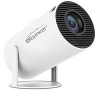 Portable Projector, Mini Projector with WiFi and Bluetooth, Support 4K 1080P with Dual-Band WIFI6 BT5.0 Android 11, Smart TV Projector Auto Keystone Correction for Phone/TV Stick/Laptop (HY300)