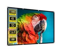 Portable Projector Screen 100 Inch, lejiada Foldable Movie Screen for Outdoor & Indoor Use, 16:9 HD Wrinkle-Free Polyester Rear Projection Screen with Hooks and Ropes, Easy to Carry and Install