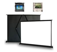 Portable Projector Screen, Manual Pull Up HD Screen for Travel, Camping, Home Cinema - 30/40/50 Inch Tabletop Mobile Projection Screen