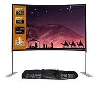 Portable Projector Screen Outdoor With Stand Bracket Screen 100/120 Inch 16:9 4K 3D Fast Folding Projection Screen(120 inch)