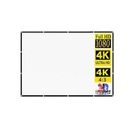 Portable projector Screen, Projector Screen 4:3 -Density Portable Foldable 60-150 Inch 1080P 3D 4K HD(60 inch)