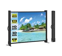 Portable Projector Screen with Stand, 50 Inch 4:3, Outdoor Projector Screen, Lightweight and Retractable, 1.2 High Gain Wrinkle-Free Video Projection Screens, for Home Cinema, Meeting Presentation.