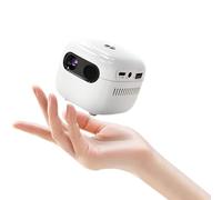 Portable Projector with Auto Focus, AI Voice, and Dual-Band WiFi for Home Entertainment and Presentations