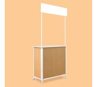 Portable Promotion Counter, Pop Up Reception Event Desk, Trade Show Display Table, Speech Stand, Tasting Booth Advertising Stand