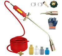 Portable Propane Torch Weed Burner Kit 2025, Propane Flame Thrower for Weeds, 4/6.6/16.4ft Hose, for Flame Weeding, Ice Snow, Roofing Nozzle Diameter: 2in 6.6Ft Tube