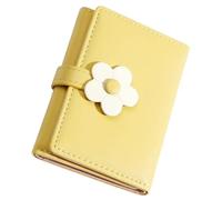 Portable Pu Leather Folding Wallet, Cute Korean Style Simple Flower Pattern Coin Purse, Compact and Lightweight Money Bag for School and Office Use