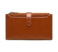 Portable PU Leather Wallet | Retro Women Wallet for Bank Cards, Credit Cards, Folded Banknotes, Keys, Headphones, Lipstick, Travel, brown, Refer to description, Unisex