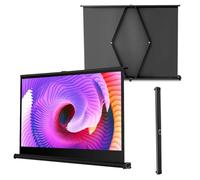 Portable Pull-Up Movie Projection Screen - HD Tabletop/Desktop Projector Screen for Outdoor Use, 50 Inch, 16:9 Manual Design with Storage Bag