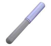 Portable Purple Lip Brush Cap for Precise Travel Touch-ups | Artificial Fiber and Plastic Build, Small round Tip, Smooth Blending for Lip Gloss and Daily Makeup Use