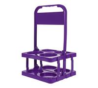 Portable Purple Plastic Beer Carrier with Handle Folding Beer Rack for Easy Storage Camping and Bar Use