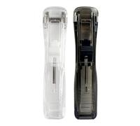 Portable Push Stapler Set, Staplerless Stapler, Reusable Staples, Push Clamp Stapler Holder, Handheld Paper Clam Clip Dispenser, for Home, School & Office, Document Binding, Light Blue