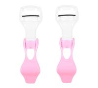 Portable Push Type Eyelash Curler, Mini ABS Makeup Tool for Girl Woman | Pink Finish, Lightweight and Safe to Use, Easy to Carry, Handy Beauty Accessory