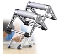 Portable Push Up Stands - Stainless Steel with Non-slip Rubber Feet, Triangular Stability, 150KG Load Capacity for Strength Training & Fitness