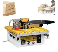 Portable PVC Abs Edge Bander, Woodworking Edge Banding Machine, Double Glue Application, Digital Temperature Control, Adjustable Speed, for Wood and Integrated Boards A