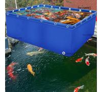Portable PVC Aquarium Pool with Drain Valve - 3x2x0.8m Temporary Fish Tank for Koi Turtles & Saltwater Species - Outdoor Water Storage Solution