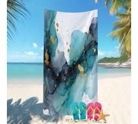 Portable Quick Drying Beach Towel 80x160 cm Art Abstraction Style Super Absorbent Microfiber Swim Towels Adult for Pool,Gym White Women Men Double Sided Sand Free Travel Printed Towel