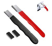 Portable Quick Sharpener, Compact Tungsten Blade, Garden Tool Sharpener for Pruners, Loppers, Axe (Black+red 2pcs)