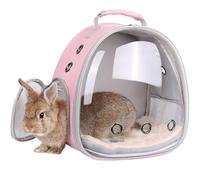 Portable Rabbit Backpack Carrier Space Capsule Bubble Window Pet Carrier Cage Travel for Bunny, Bearded Dragon, Squirrel, Tortoise, Bird, Lizard, Sugar Glider