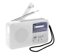 Portable Radio AM FM with Reception, Transistor Loud Speaker, 2AA Battery Operated, Headphone Jack for Indoor, Outdoor and Emergency Use-Green Porridge (White, One Size)