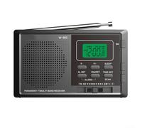 Portable Radio, FM/AM/SW Full Band DSP-Radio, Battery Operated, with Headphone Antenna Interface Sleep Time and Alarm Clock, Big Speaker, for Home Outdoor