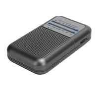 Portable Radio, Mini AM/FM Radio, with Volume,Tuning,Power/Band Switch Button, Retractable Antenna, Best Sound and Reception, Powered By 2 AAA Batteries, Grey