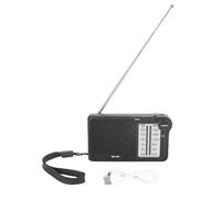 Portable Radio, Pocket Rechargeable Radios Compact and Convenient with 21cm Long Antenna FM AM 3.5mm Headphone Jack Clear Sound Quality for Study Work Life (grey)