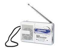 Portable Radio, Serlium AM FM Small Radio Battery Operated Pocket Radio for Walking Jogging Camping Silver(#1)