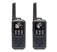 Portable radio station PNI PMR R80 PRO, 466 MHz, license free, set of 2 pieces, 0.5W, 16 channels, Waterproof IP67, with LED flashlight, SOS button, VOX, USB-C