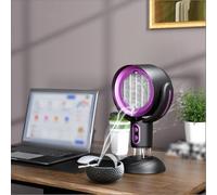 Portable Range Hood, 2 Adjustable Desktop Cooker Hood, USB Rechargeable Wireless Smoke Extractor Fan For Indoor Outdoor Kitchen, RV, Hot Pot, BBQ(black-purple)