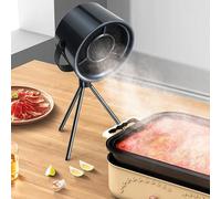 Portable Range Hood, Desktop Cooker Hood Mini Household Extractor Hood, 3-Speed Range Hood With Replaceable Filters And Charging Cable, For Kitchen Fondue Hot Pot Bbq Stovetop, 18x18x14.2cm