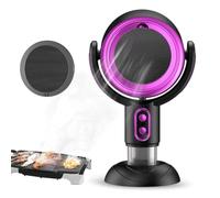 Portable Range Hood, Desktop Range Hood with 2 Speed Exhaust Fan, Detachable Filter Screen Adsorbed Oil, Low Noise Filtering Fumes, Kitchen Exhaust Fan for BBQ, Hot Pot purple