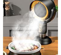 Portable Range Hood, Desktop Range Hood with 2 Speed Exhaust Fan, Removable Washable Filter, Oil Collection Cup, Portable Kitchen Exhaust Fan for Indoor BBQ, Hot Pot (Black and