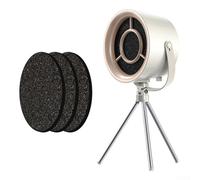 Portable Range Hood For Outdoor Grilling,Kitchen Vent Filters, Three Speeds,Desktop Cooker Hood with filters,for Apartments,Camper-vans(for MILKY white + filter * 3)