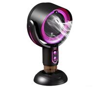Portable Range Hood, Mini Desktop Range Hood 3000mAh 2 Speed Detachable Filter, Low Noise Exhaust Fan Portable Kitchen Exhaust Fan for Apartment RV Camping Indoor BBQ(Black purple)