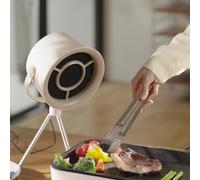 Portable Range Hood, Mini Portable Extractor Hood,Small Kitchen Exhaust Fan,Detachable Filter, Low Noise, For Home Kitchen Indoor BBQ Hot Pot,for Indoor BBQ,Hot Pot Campin (White)