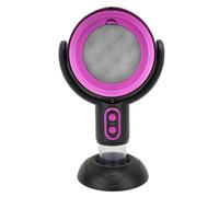Portable Range Hood, Removable Filter USB Rechargeable Desktop Kitchen Exhaust Fan with 3000mAh Battery for Indoor BBQ Hot Pot (Black Purple)