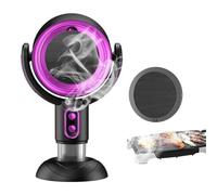 Portable Range Hood with 2 Speed Exhaust Fan, Desktop Range Hood, Detachable Filter Screen Adsorbed Oil, Low Noise Filtering Fumes, Kitchen Exhaust Fan, for BBQ, Hot Pot (Color : Purple)