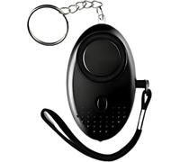Portable Rape Attack Safety Security Alarm, Self Defence Panic Police Approved Small Personal Anti-theft Security Alarm LED Torch Keyrings for Women, Elderly and Night Walkers (Black)