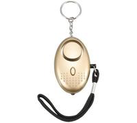 Portable Rape Attack Safety Security Alarm, Self Defence Panic Police Approved Small Personal Anti-theft Security Alarm LED Torch Keyrings for Women, Elderly and Night Walkers (Gold)