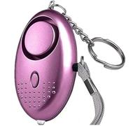 Portable Rape Attack Safety Security Alarm, Self Defence Panic Police Approved Small Personal Anti-theft Security Alarm LED Torch Keyrings for Women, Elderly and Night Walkers (Purple)
