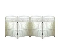Portable Rattan Room PartitionsShort Dressing Screens for Bedrooms Homes & OfficesSet of 5 (White 30x50cm) Versatile Privacy Solutions