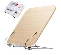 Portable Reading Display Stand - 12 Level Book Holder Clip, Adjustable Support Rack | Desktop Writing Recipe Drawing Frame Tool, Multifunctional Study Aid for Kitchen Cooking Laptop Workstation Setup