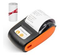 Portable Receipt Printer 58mm Thermal Printing Wireless BT USB Mobile Printer with 2 Inch Thermal Paper Roll Compatible with Android/iOS/Windows System for Small Business Restaurant Retail Stor