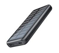 Portable Rechargeable Bank - 10000mAh USB Solar Charger with Panel, Compact External Battery for Festival, University, Hiking, Travel, Camping, Beach, Fishing, Car and Trekking