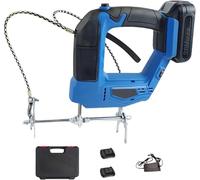 Portable Rechargeable Bee Swarm Shaker | Hive Cordless Frame Vibrator | with Lithium Batteries, Storage Case | Essential Apiary Tool for Efficient Extraction (Blue, 2 Battery)